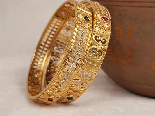 1 Gram Gold-Plated Brass Rajasthani Bangles