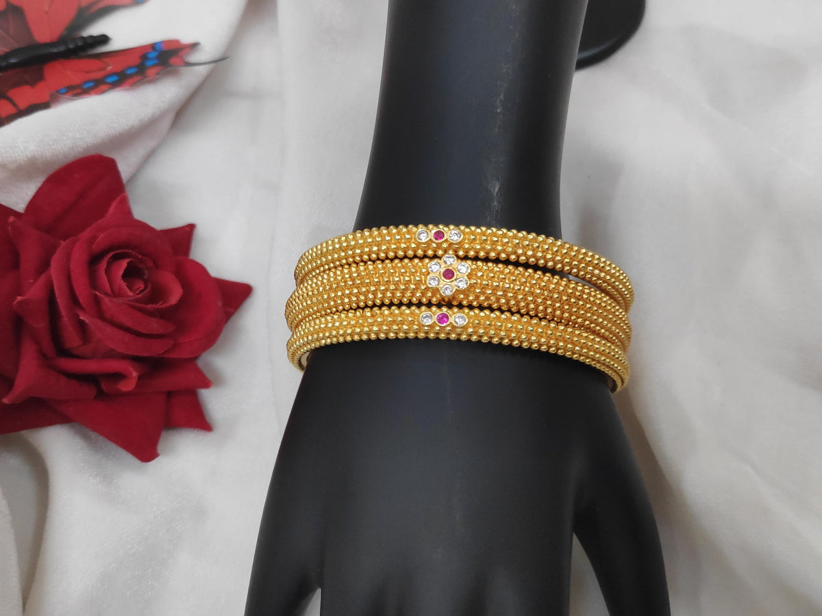 1 Gram Gold-Plated Brass Rajasthani Bangles