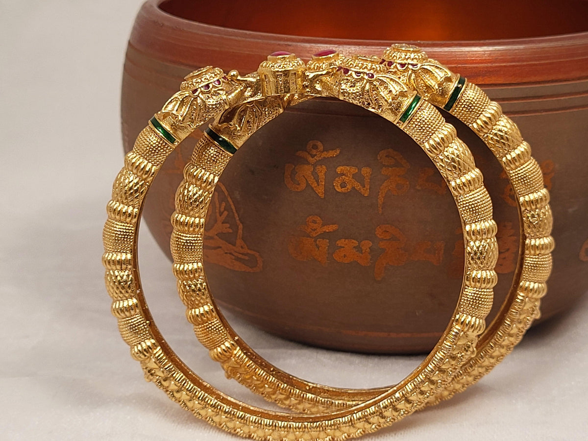 1 Gram Gold-Plated Brass Rajasthani Bangles