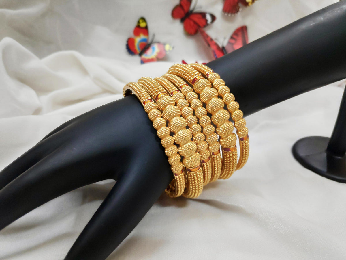 1 Gram Gold-Plated Brass Rajasthani Bangles
