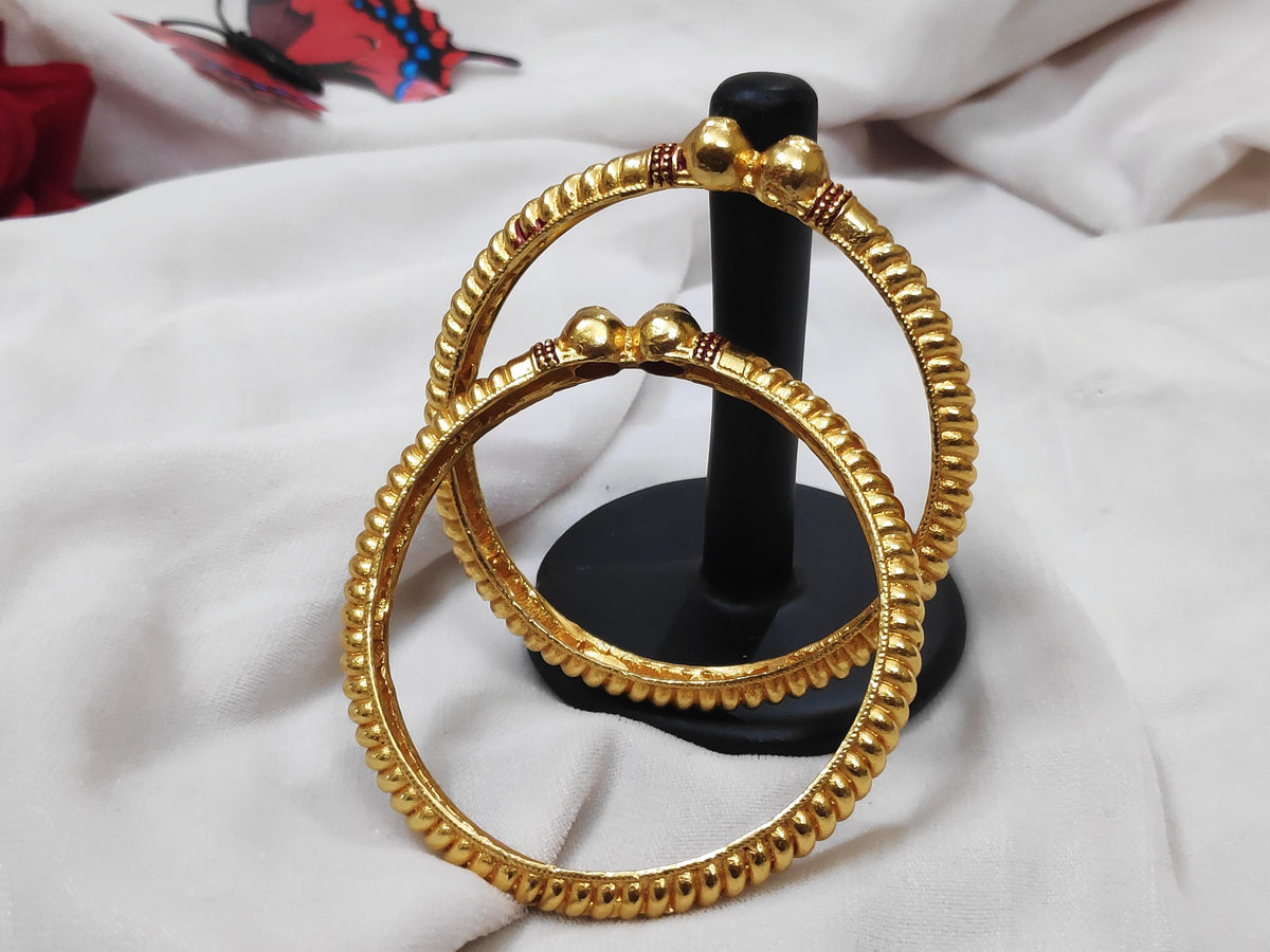 1 Gram Gold-Plated Brass Rajasthani Bangles