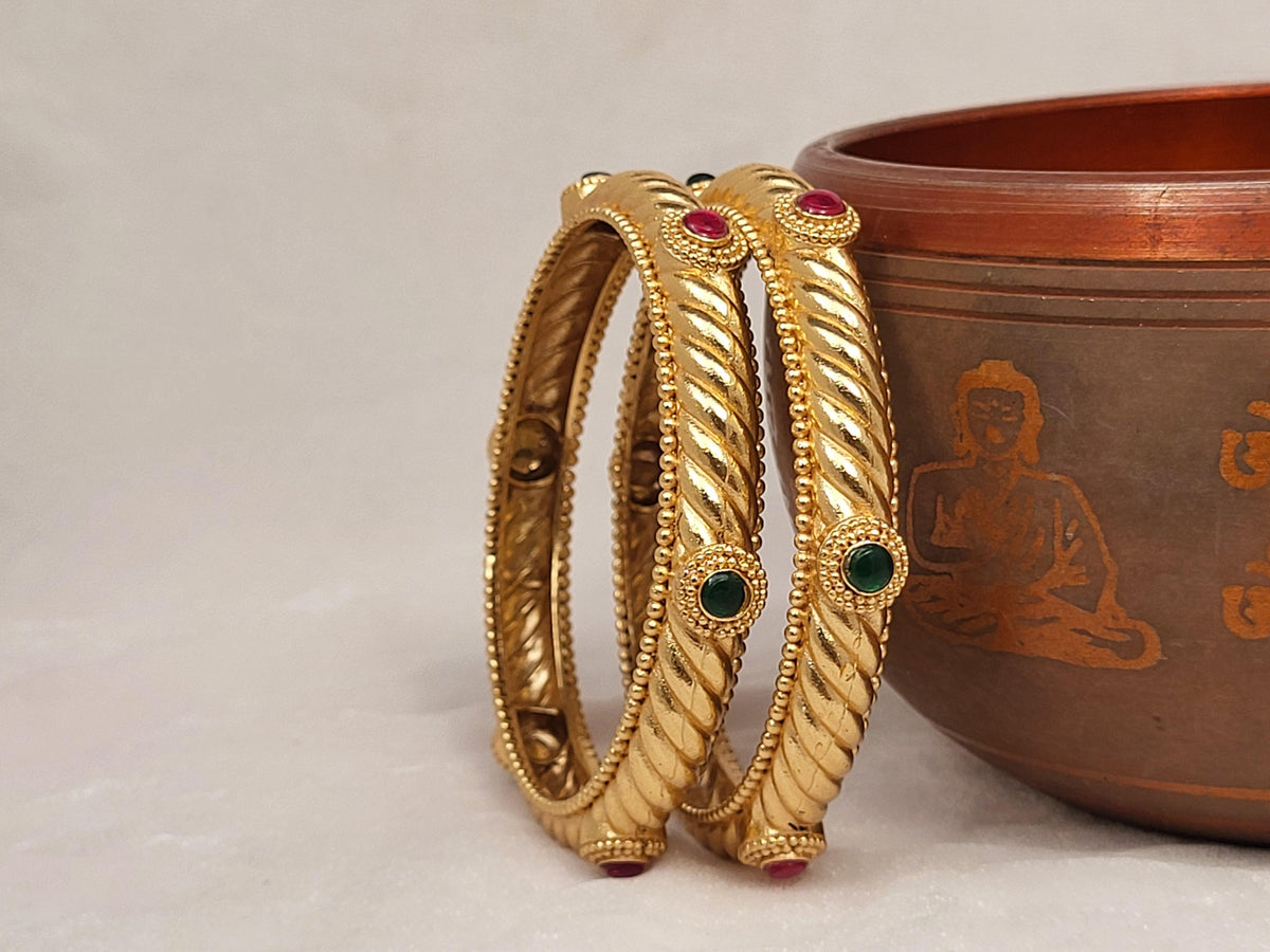 1 Gram Gold-Plated Brass Rajasthani Bangles