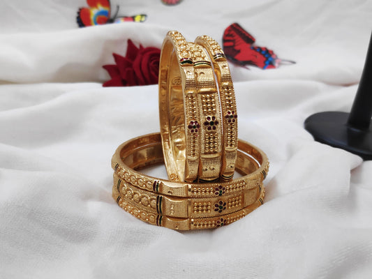1 Gram Gold-Plated Brass Rajasthani Bangles