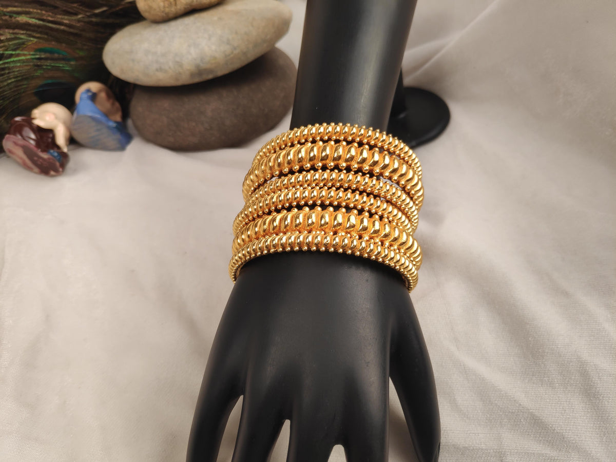 1 Gram Gold Plated Traditional Bangles for Women
