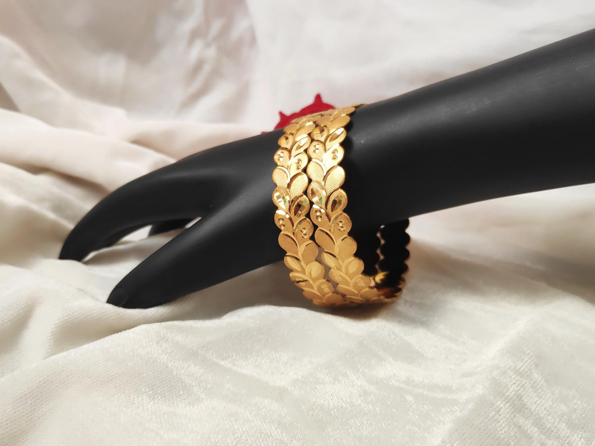 1 Gram Gold Plated Traditional Bangles for Women