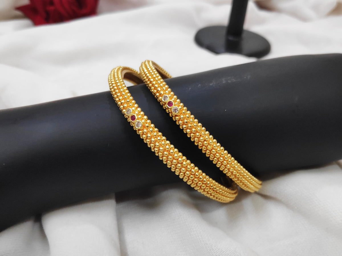 1 Gram Gold-Plated Brass Rajasthani Bangles