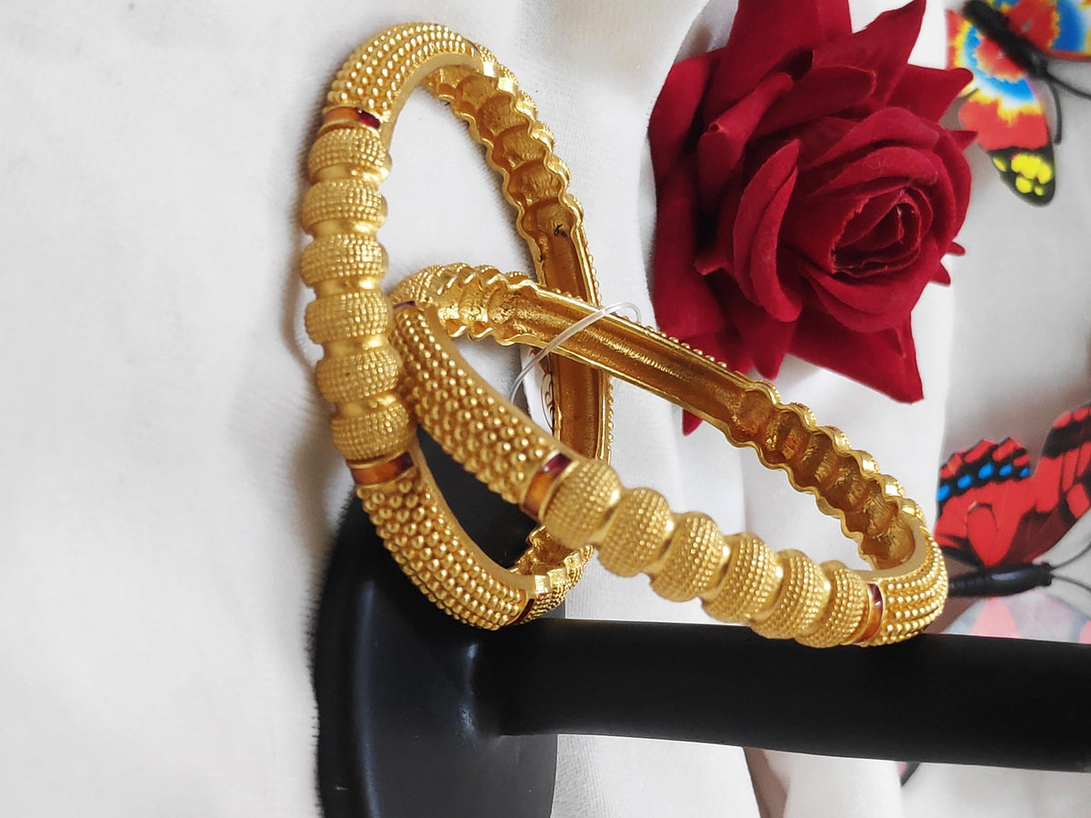 1 Gram Gold-Plated Brass Rajasthani Bangles