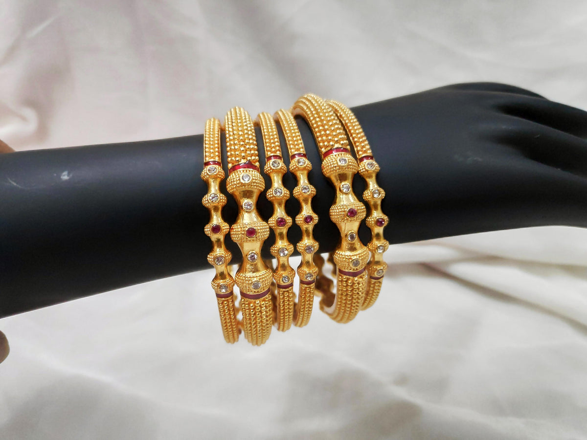 1 Gram Gold-Plated Brass Rajasthani Bangles