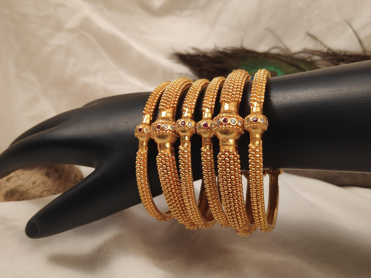 1 Gram Gold Plated Traditional Bangles for Women