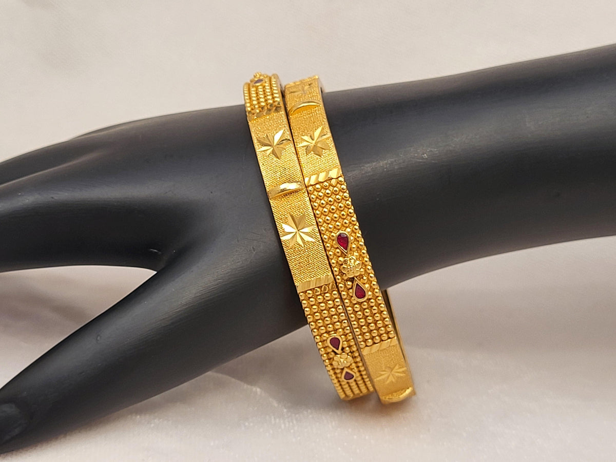 1 Gram Gold-Plated Brass Rajasthani Bangles