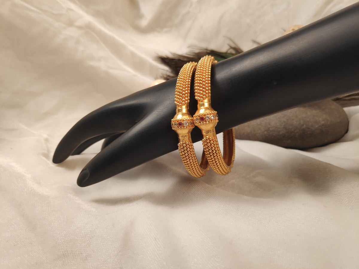 1 Gram Gold Plated Traditional Bangles for Women