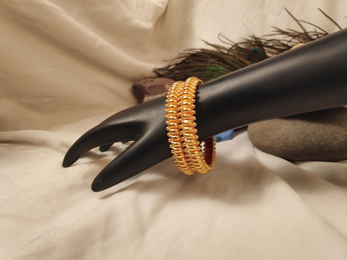 1 Gram Gold Plated Traditional Bangles for Women
