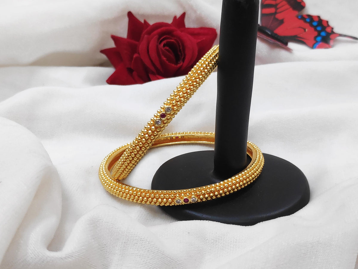 1 Gram Gold-Plated Brass Rajasthani Bangles