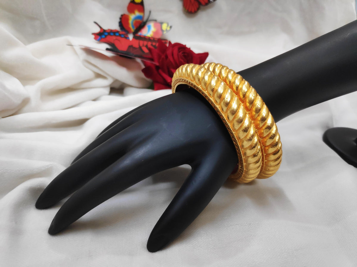 1 Gram Gold-Plated Brass Rajasthani Bangles