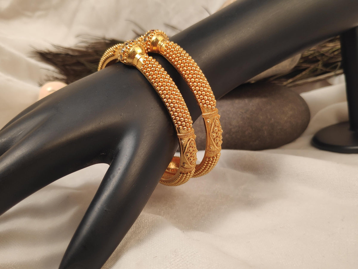 1 Gram Gold Plated Traditional Bangles for Women