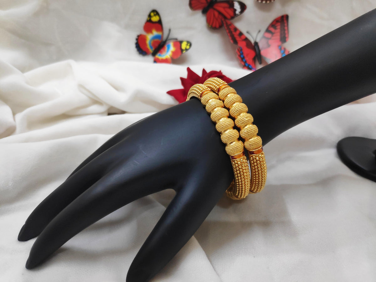 1 Gram Gold-Plated Brass Rajasthani Bangles