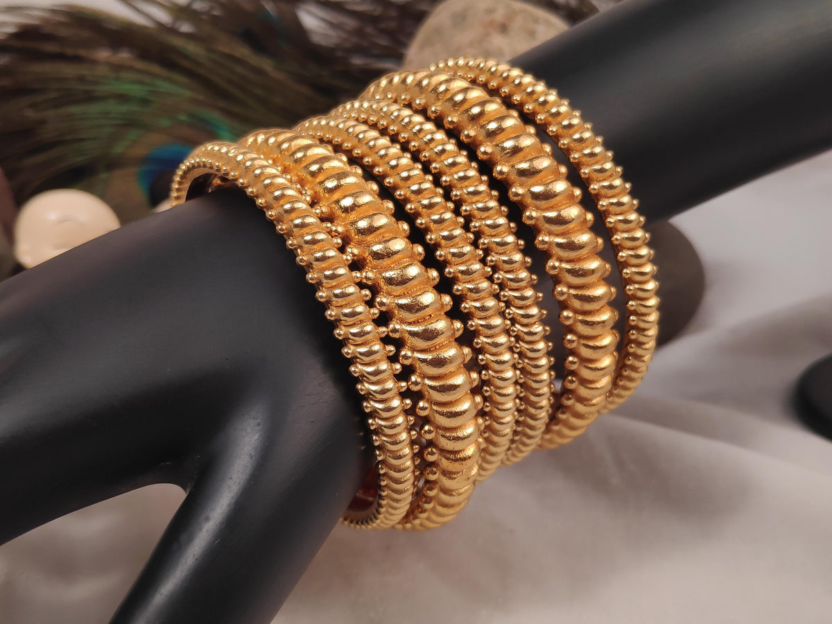 1 Gram Gold Plated Traditional Bangles for Women