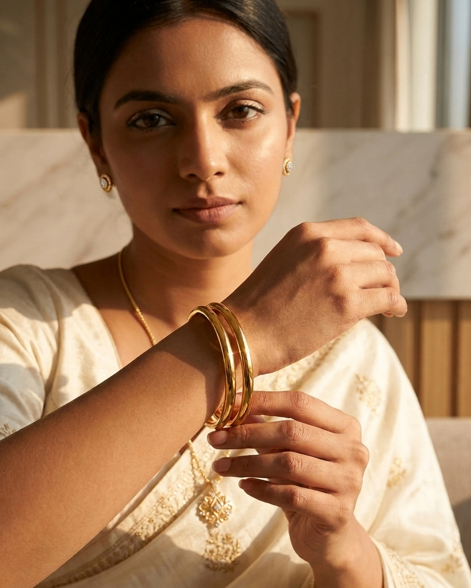1 Gram Gold Plated Traditional Bangles for Women