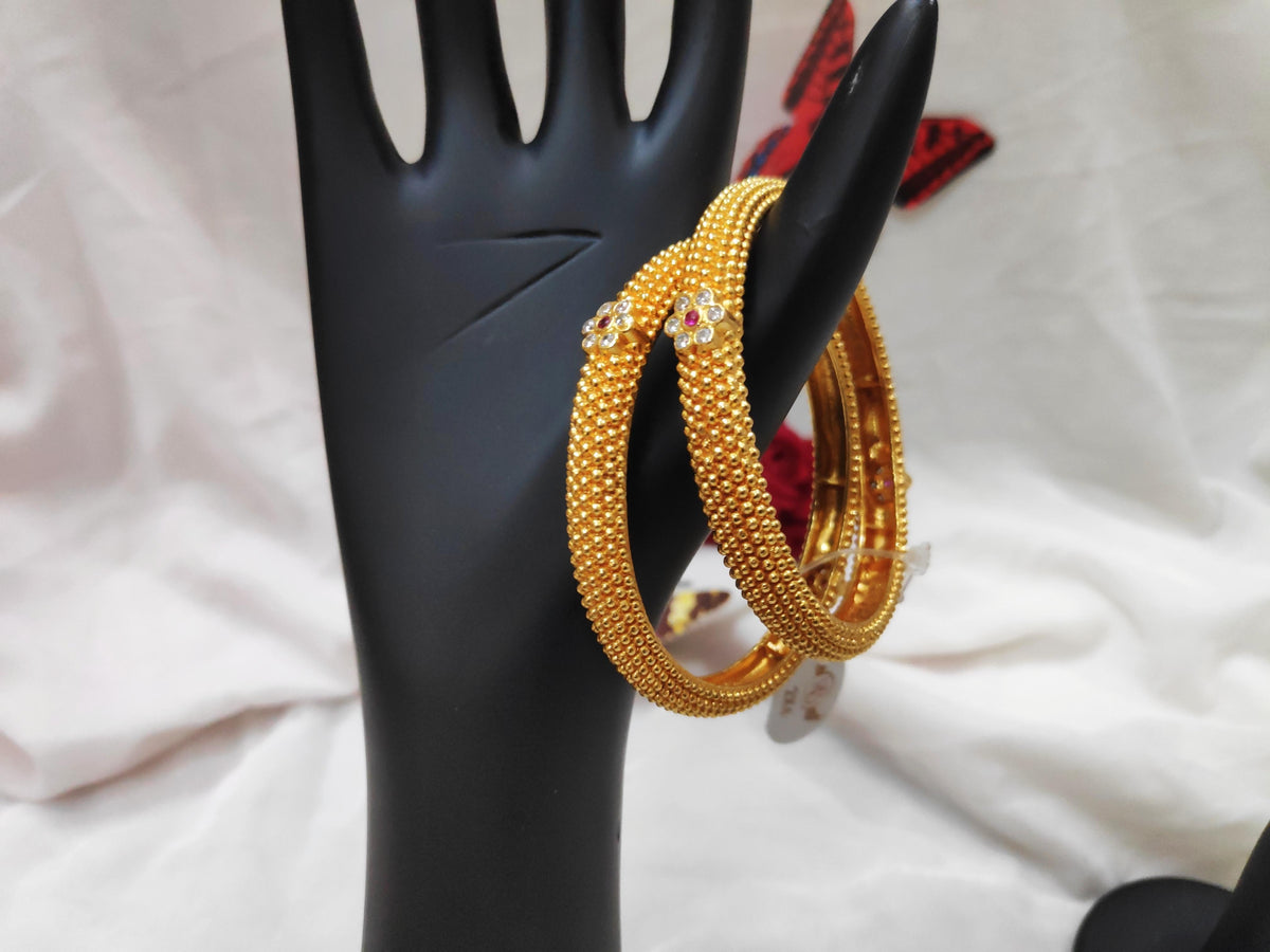 1 Gram Gold-Plated Brass Rajasthani Bangles