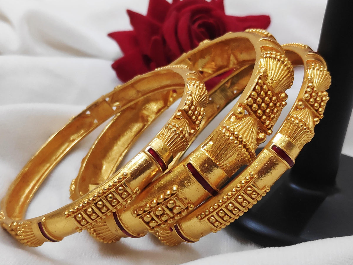 1 Gram Gold-Plated Brass Rajasthani Bangles