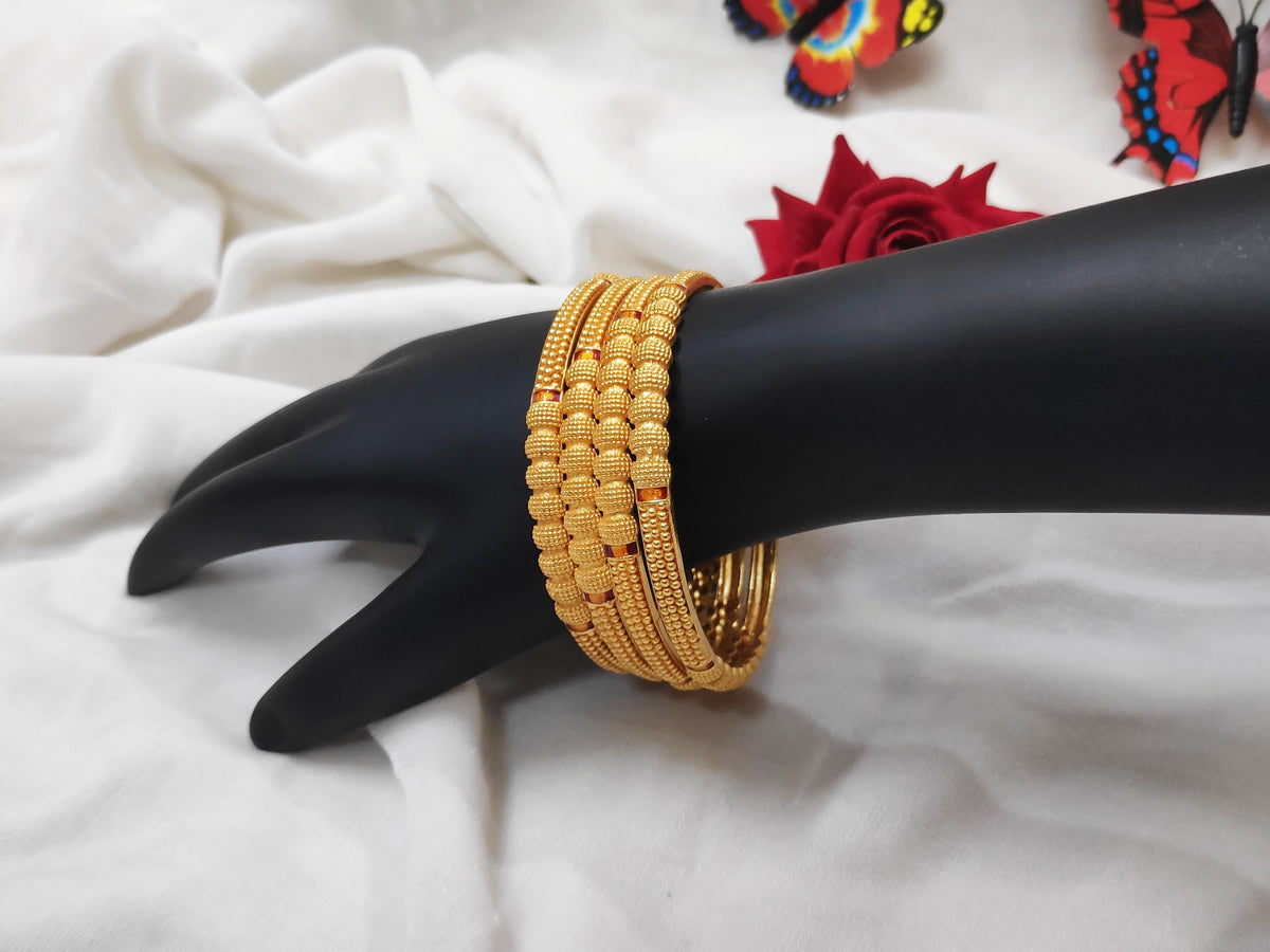 1 Gram Gold Plated Traditional Bangles for Women