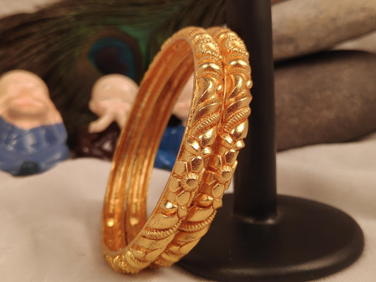 1 Gram Gold Plated Traditional Bangles for Women