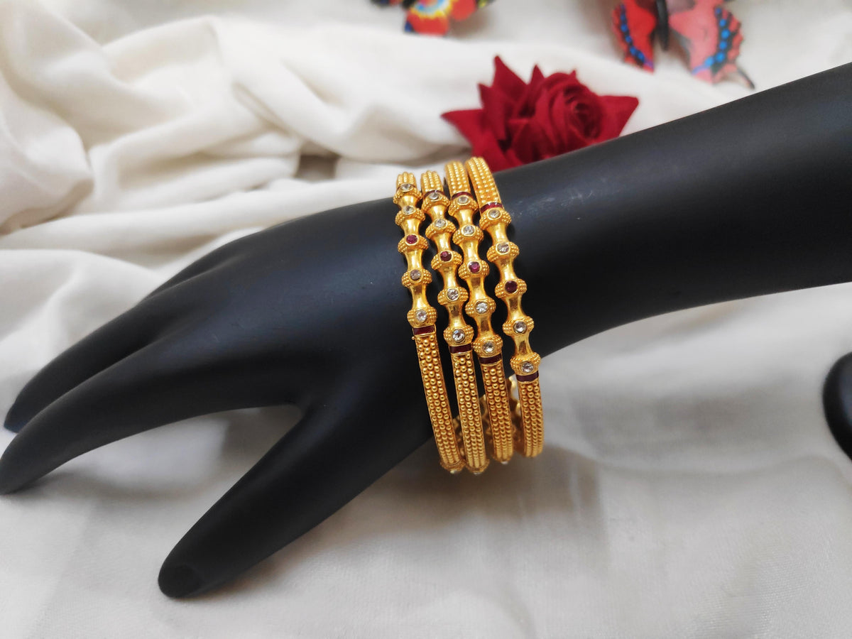 1 Gram Gold-Plated Brass Rajasthani Bangles