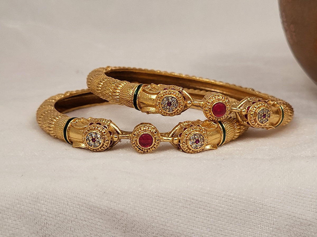 1 Gram Gold-Plated Brass Rajasthani Bangles