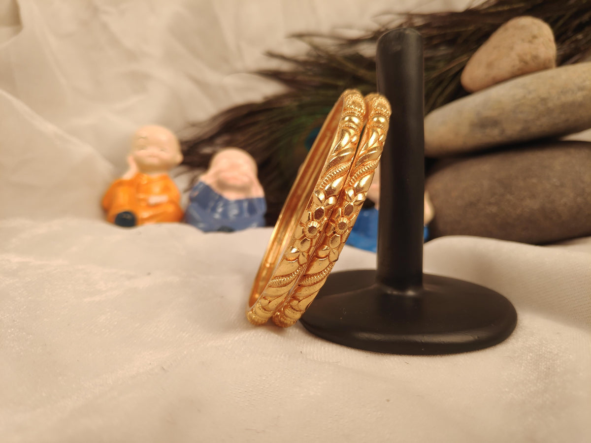 1 Gram Gold Plated Traditional Bangles for Women