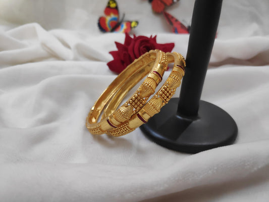 1 Gram Gold-Plated Brass Rajasthani Bangles