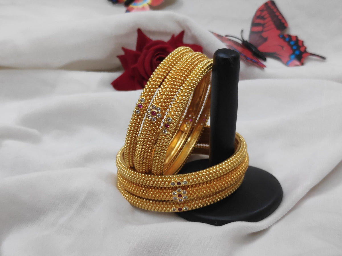 1 Gram Gold-Plated Brass Rajasthani Bangles
