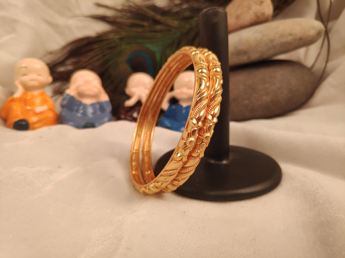 1 Gram Gold Plated Traditional Bangles for Women