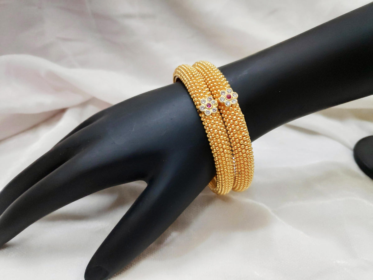1 Gram Gold-Plated Brass Rajasthani Bangles