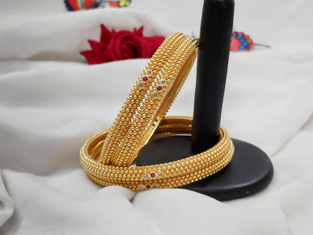 1 Gram Gold-Plated Brass Rajasthani Bangles