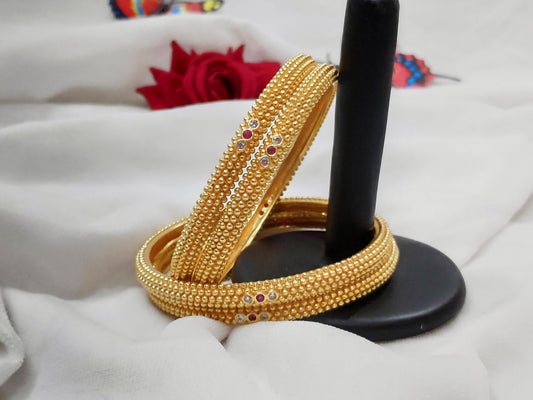 1 Gram Gold-Plated Brass Rajasthani Bangles