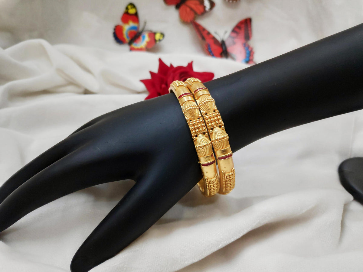 1 Gram Gold-Plated Brass Rajasthani Bangles