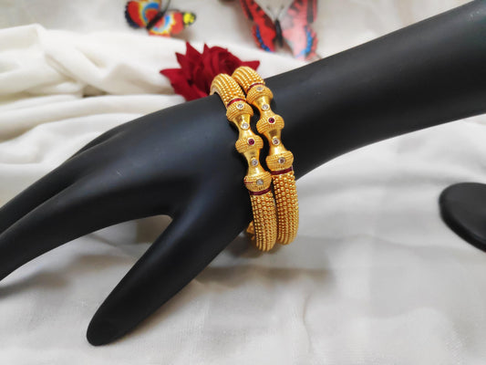 1 Gram Gold-Plated Brass Rajasthani Bangles