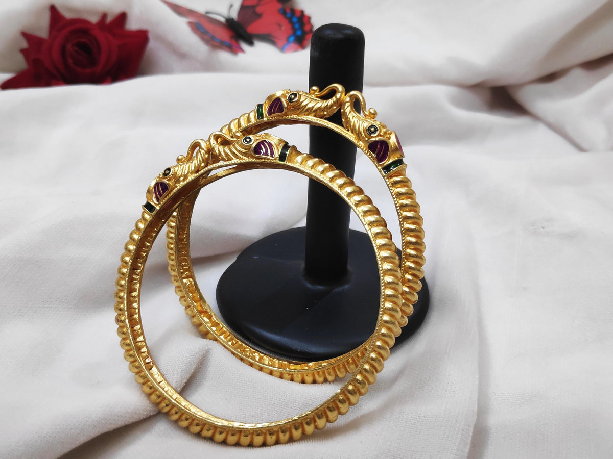 1 Gram Gold-Plated Brass Rajasthani Bangles