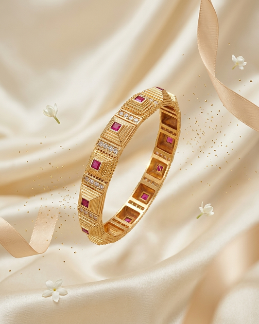 1 Gram Gold Plated Traditional Bangles for Women