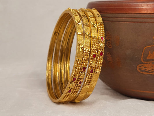 1 Gram Gold-Plated Brass Rajasthani Bangles