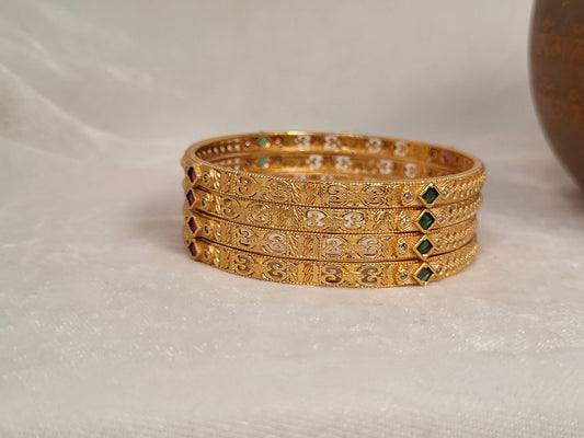 1 Gram Gold-Plated Brass Rajasthani Bangles