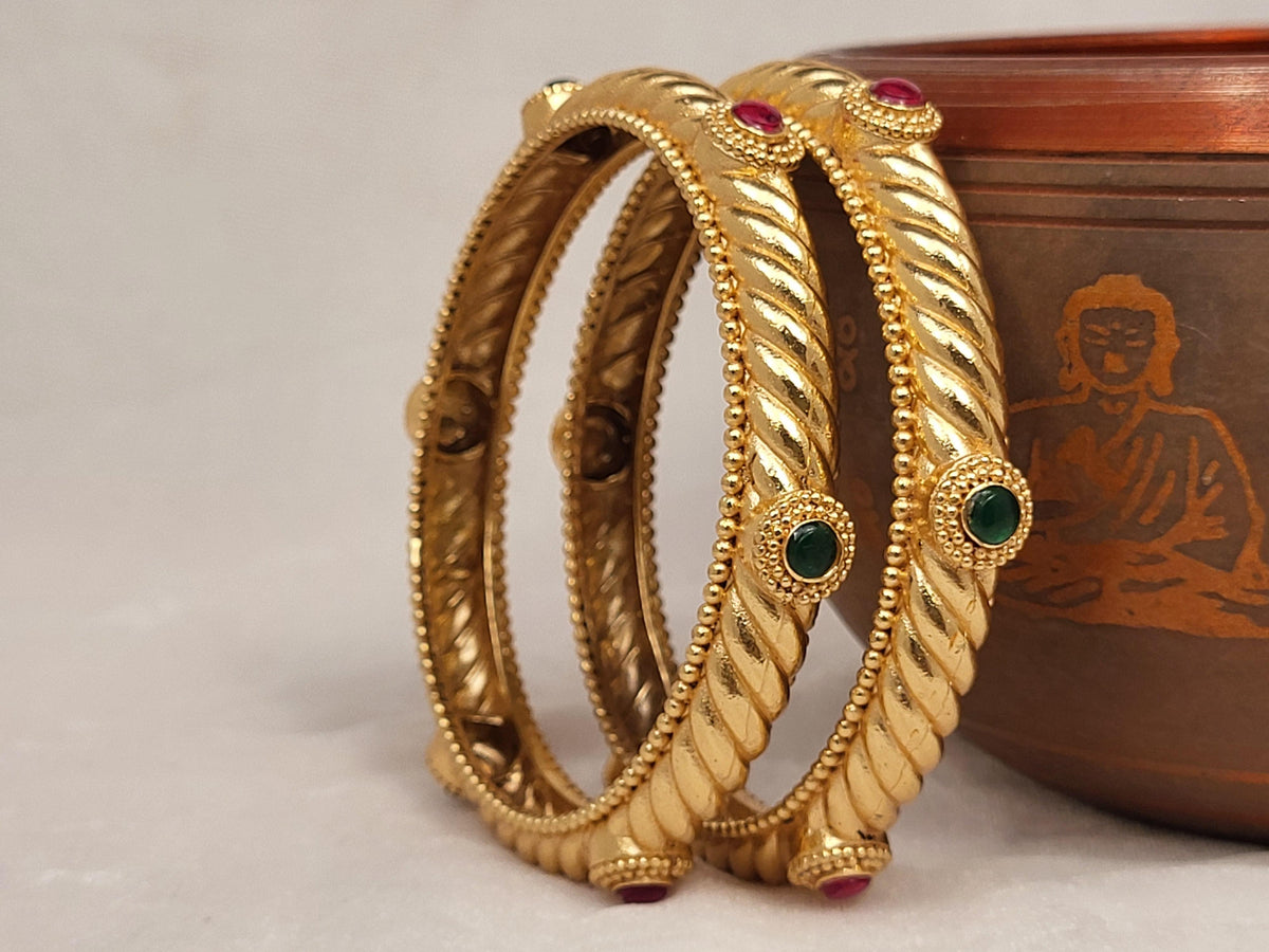 1 Gram Gold-Plated Brass Rajasthani Bangles