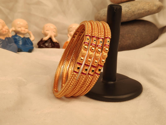1 Gram Gold Plated Traditional Bangles for Women