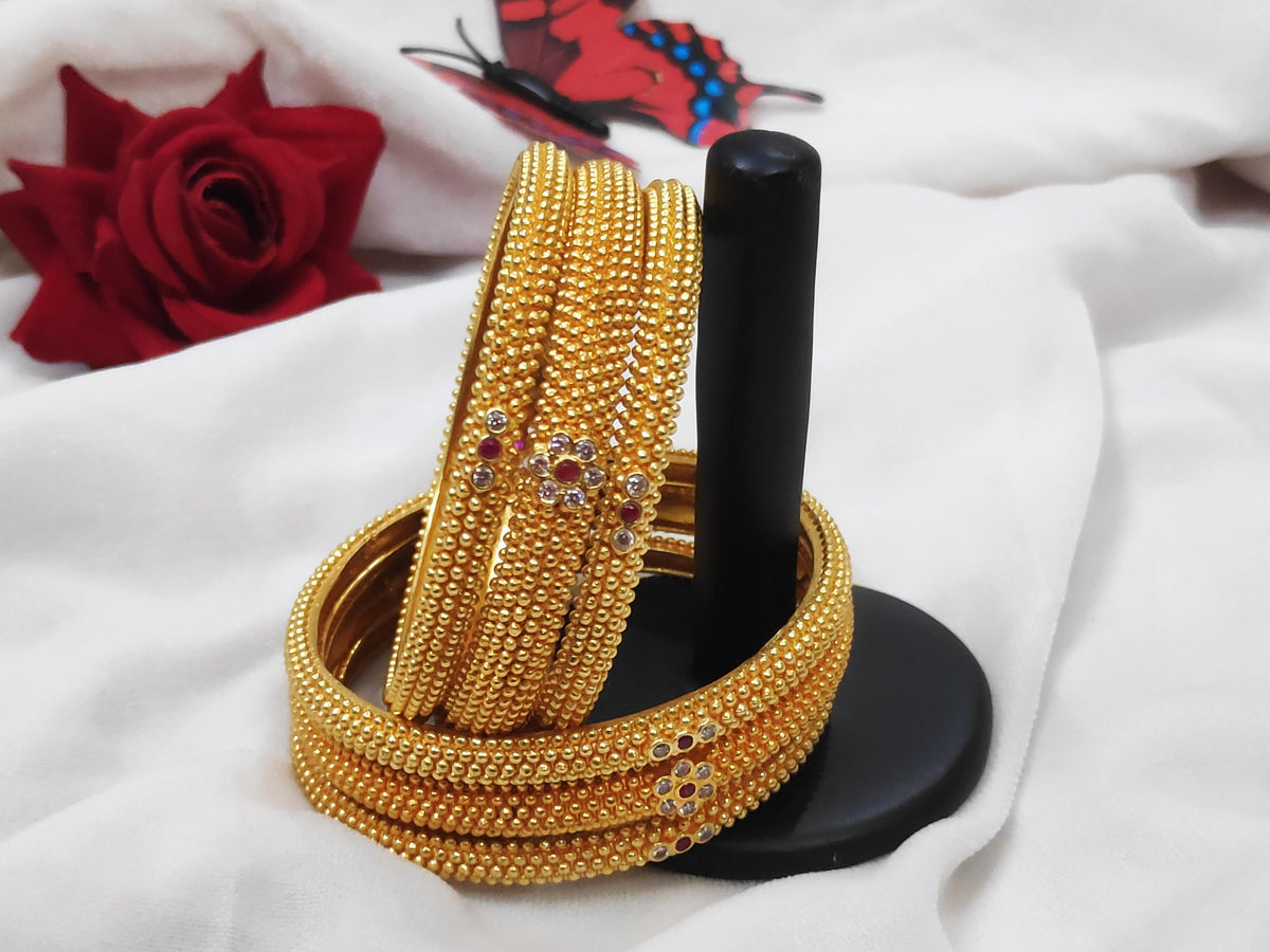 1 Gram Gold-Plated Brass Rajasthani Bangles