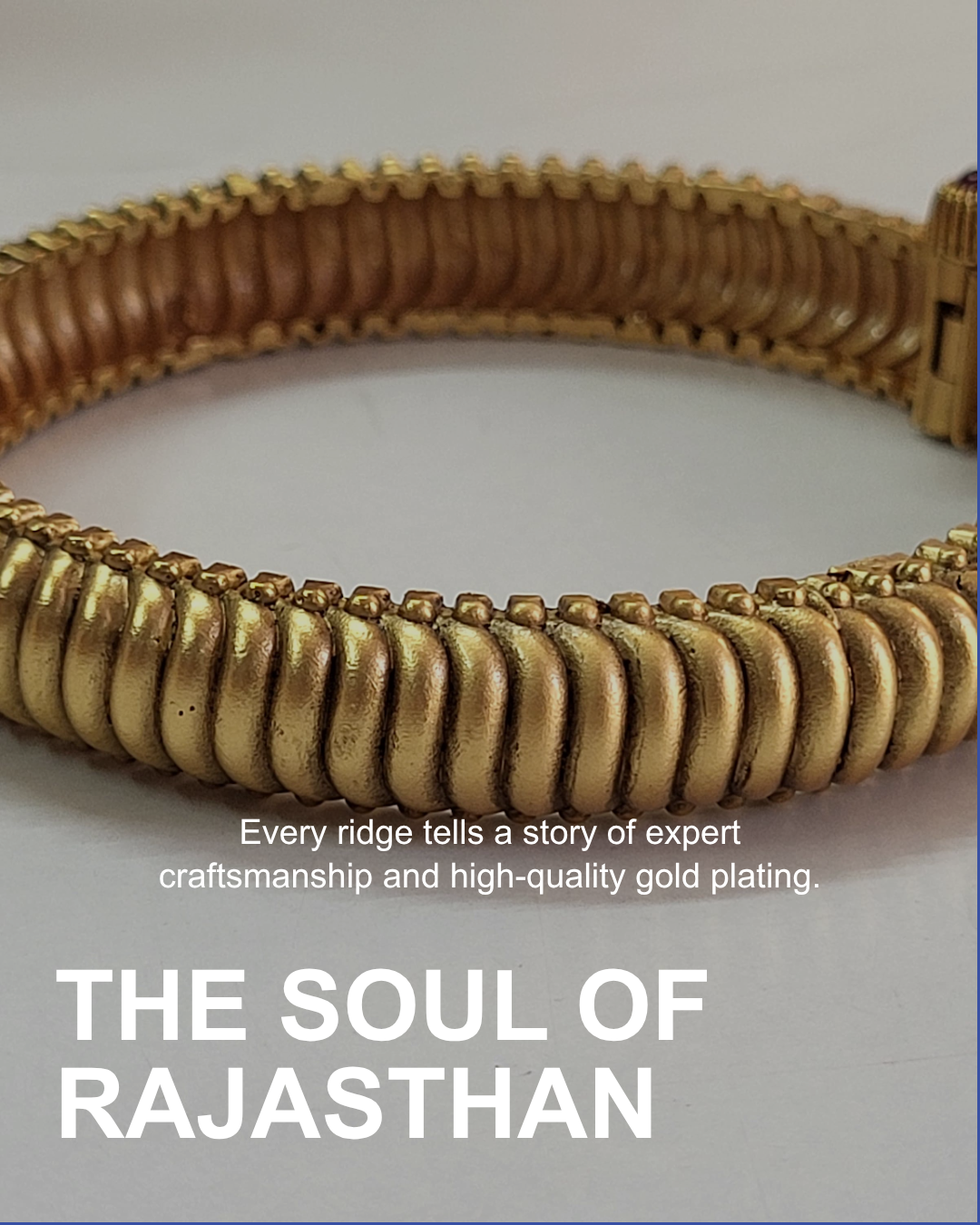 Vintage-Style Textured Copper Bangle with Ruby Lifetime Polish-Toned Screw Fastener, Daily Wear, Pack of 1
