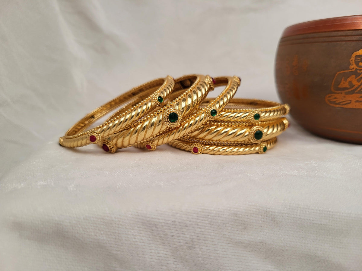 1 Gram Gold-Plated Brass Rajasthani Bangles