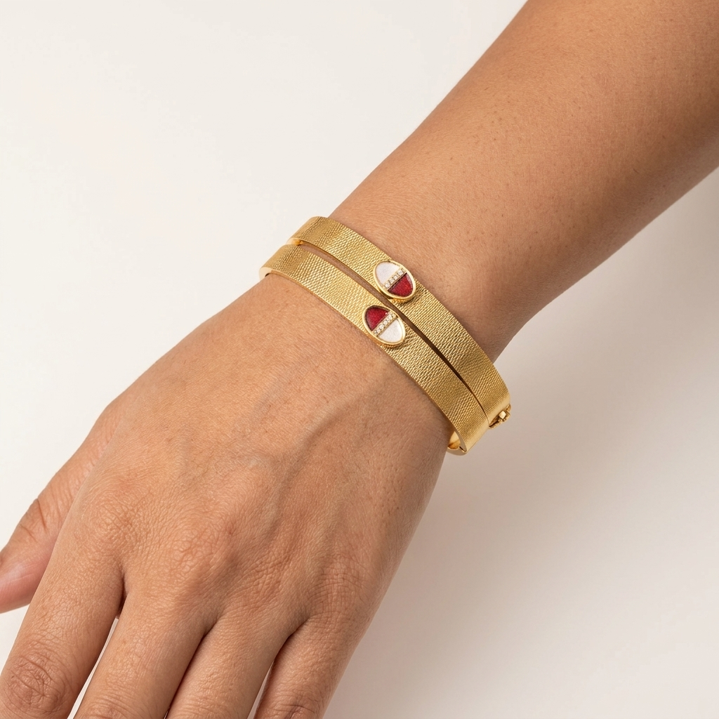 1 Gram Gold Plated Traditional Bangles for Women