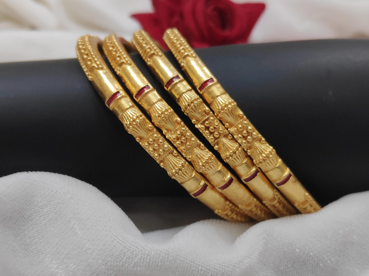 1 Gram Gold-Plated Brass Rajasthani Bangles