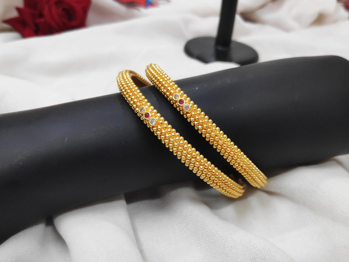 1 Gram Gold-Plated Brass Rajasthani Bangles