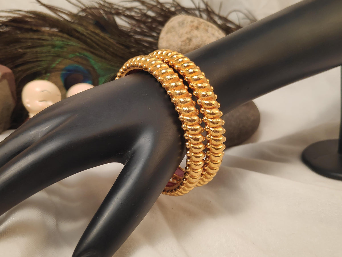 1 Gram Gold Plated Traditional Bangles for Women